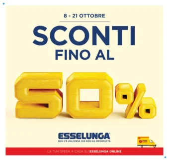 Volantino Esselunga Sconti fino al 50% dal 8/10 fino al 21/10/2026