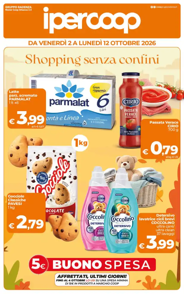 Volantino Ipercoop Sicilia Shopping senza confini dal 2/10 fino al 12/10/2026