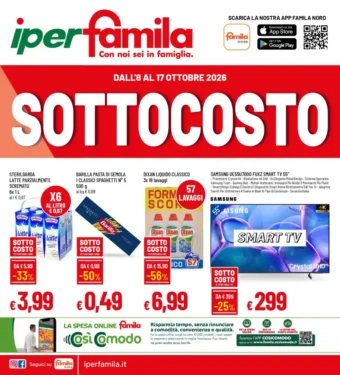 Volantino IperFamila Sottocosto dal 8/10 fino al 17/10/2026
