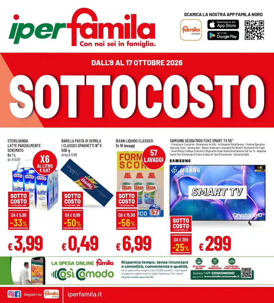 Volantino IperFamila Sottocosto dal 8/10 fino al 17/10/2026