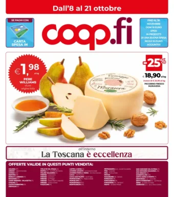 Volantino Coop Toscana La Toscana è eccellenza dal 8/10 fino al 21/10/2026