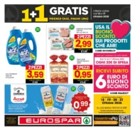 Volantino Eurospar 1+1 Gratis dal 12/10 fino al 17/10/2026