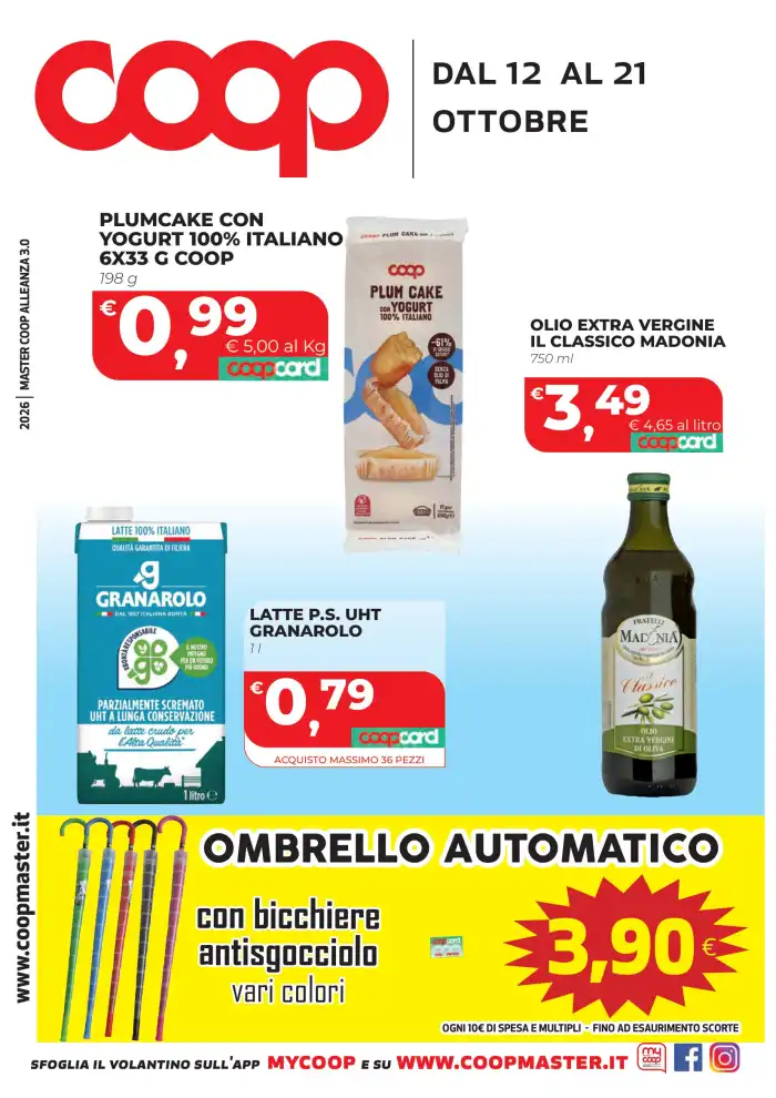 Volantino Coop Calabria Ottobre dal 12/10 fino al 21/10/2026