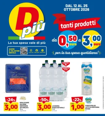Volantino DPiù Tanti prodotti dal 12/10 fino al 25/10/2026