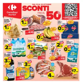 Volantino Carrefour Sconti fino al 50% dal 13/10 fino al 22/10/2026