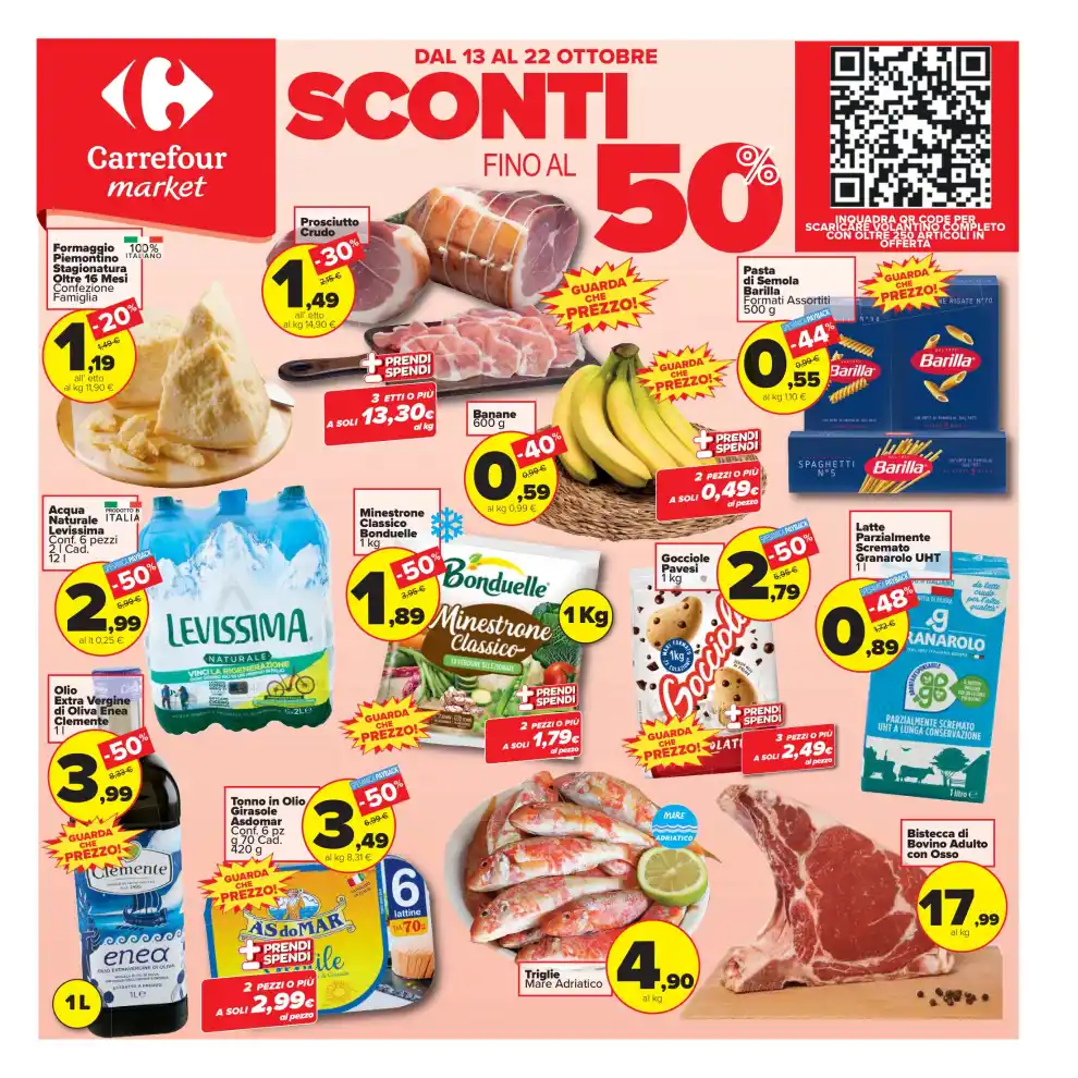 Volantino Carrefour Sconti fino al 50% dal 13/10 fino al 22/10/2026