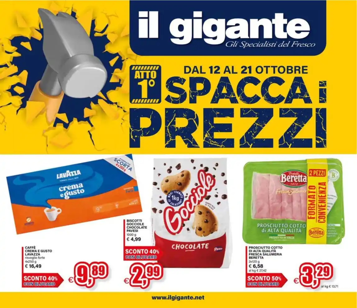 Volantino Il Gigante Spacca i prezzi dal 12/10 fino al 21/10/2026