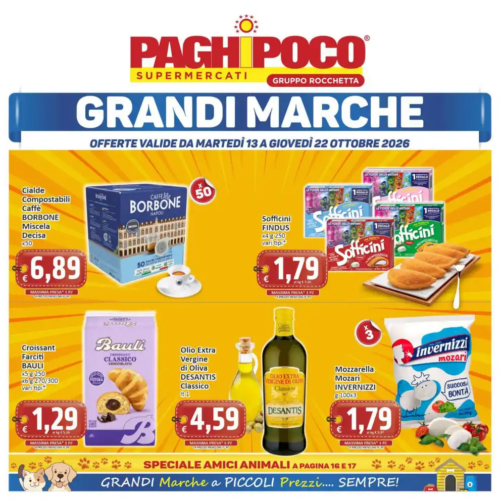 Volantino Paghi Poco Grandi Marche dal 13/10 fino al 22/10/2026