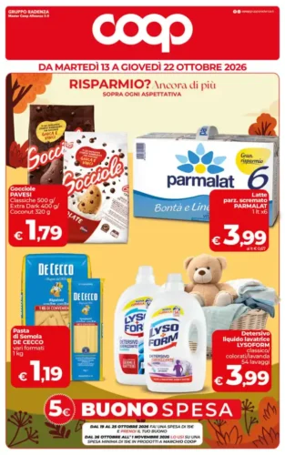 Volantino Coop Sicilia Risparmio? Ancora di più dal 13/10 fino al 22/10/2026