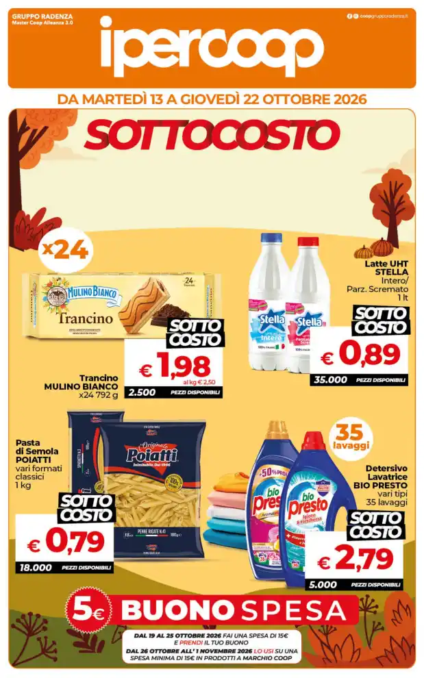 Volantino Ipercoop Sicilia Sottocosto dal 13/10 fino al 22/10/2026