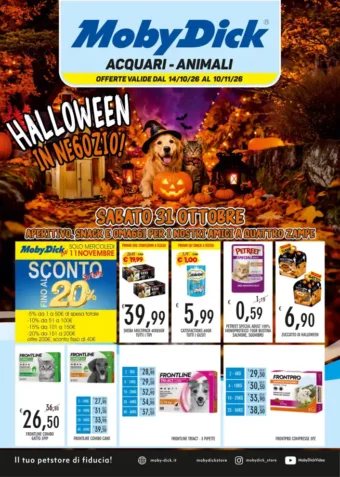 Volantino Moby Dick Halloween in negozio dal 14/10 fino al 10/11/2026