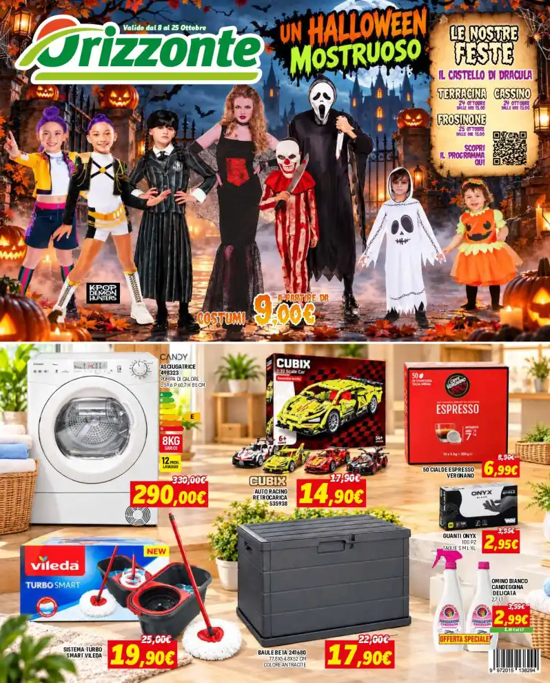 Volantino Orizzonte Un Halloween mostruoso dal 8/10 fino al 25/10/2026