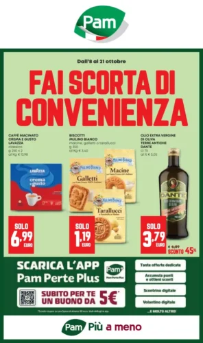 Volantino Pam Più a meno dal 8/10 fino al 21/10/2026