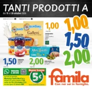 Volantino Famila Tanti prodotti a 1,00 dal 15/10 fino al 28/10/2026 Volantino Famila Tanti prodotti a 1,00 dal 15/10 fino al 28/10/2026