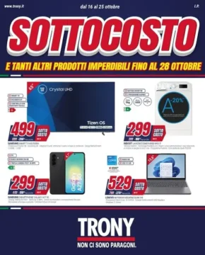 Volantino Trony Sottocosto dal 16/10 fino al 25/10/2026