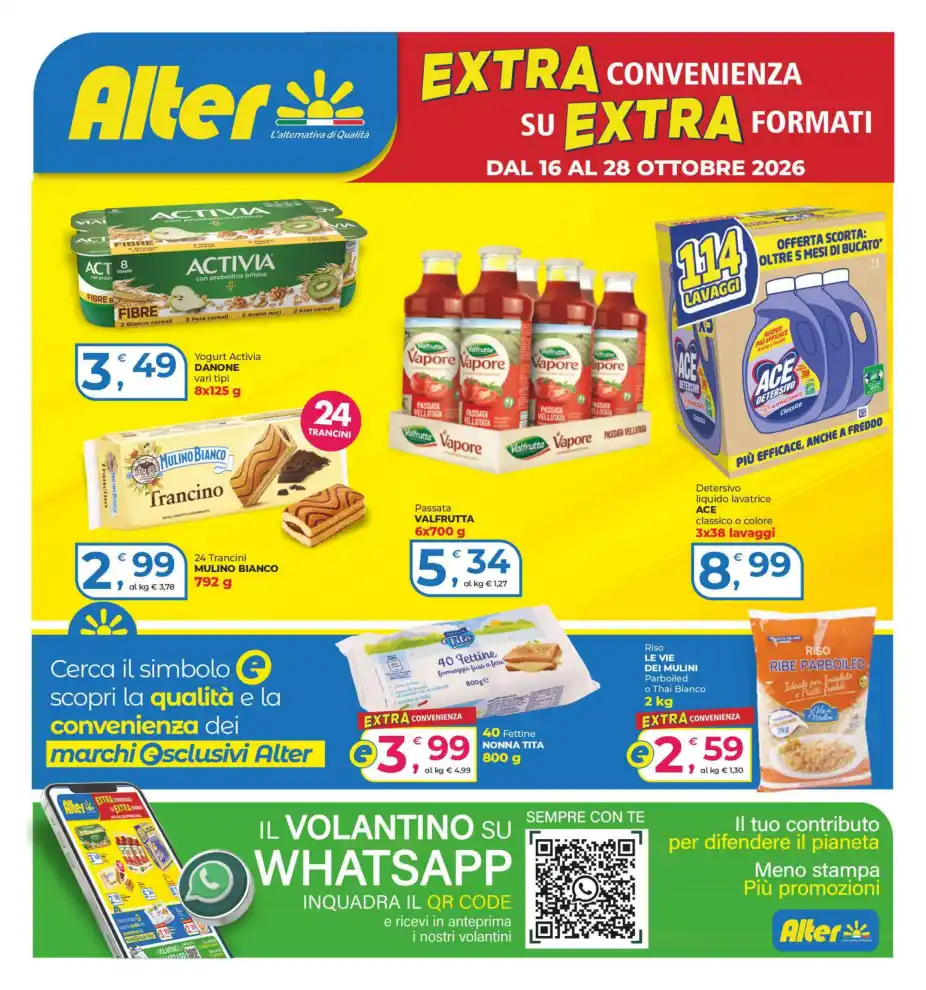 Volantino Alter Discount Extra convenienza su extra formati dal 16/10 fino al 28/10/2026
