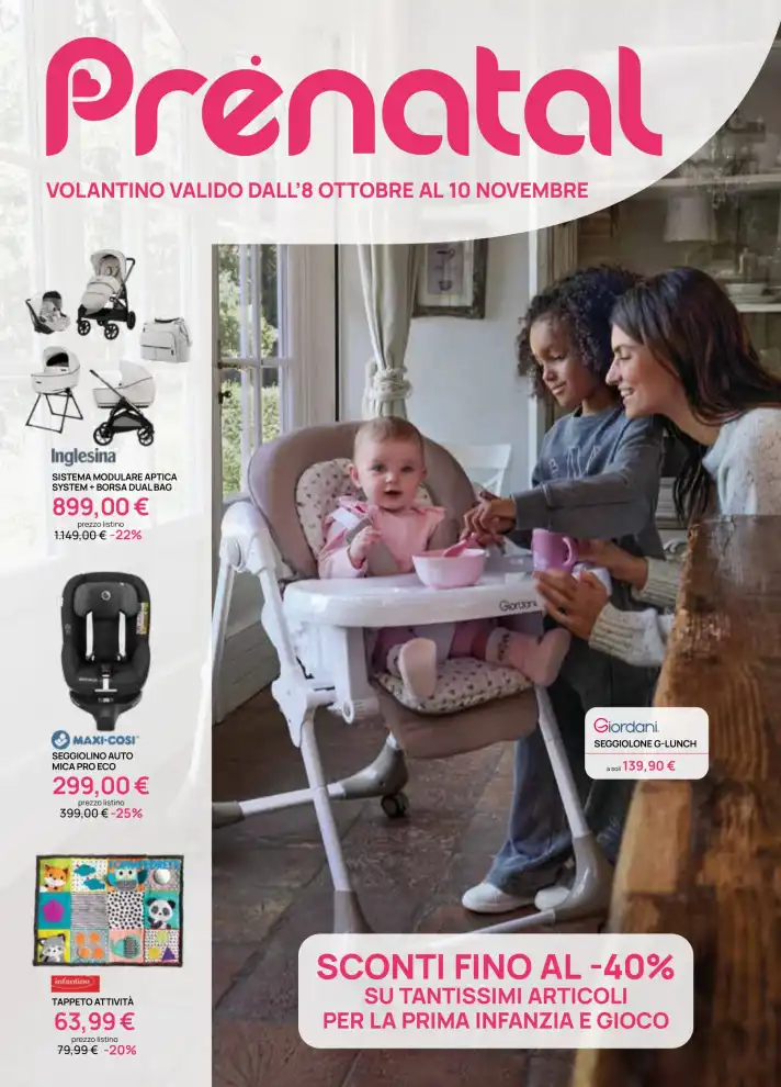 Volantino Prenatal Mid Season Sale dal 8/10 fino al 10/11/2026