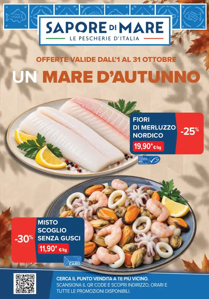 Volantino Sapore di mare Un mare d’autunno dal 1/10 fino al 31/10/2026