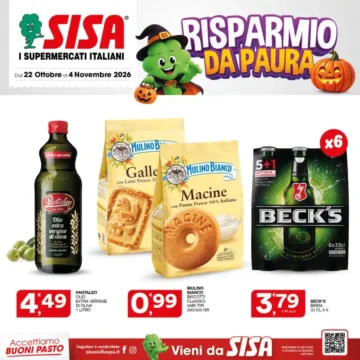 Volantino Sisa Risparmio da Paura dal 22/10 fino al 4/11/2026