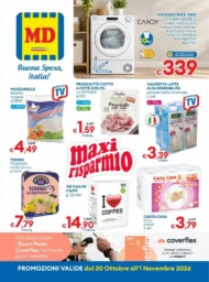 Volantino MD Discount Maxi Risparmio dal 20/10 fino al 1/11/2026 Volantino MD Discount Maxi Risparmio dal 20/10 fino al 1/11/2026