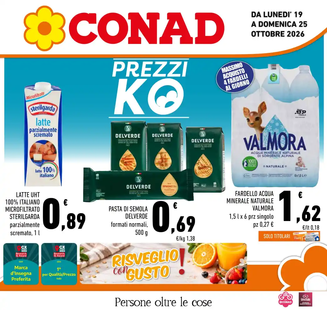 Volantino Conad Prezzi Ko dal 19/10 fino al 25/10/2026