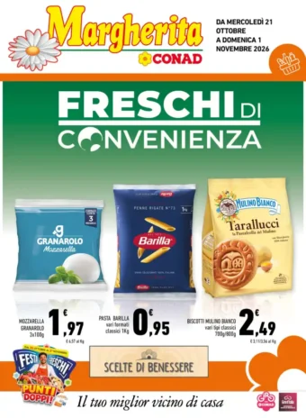 Volantino Conad Margherita Freschi di convenienza dal 21/10 fino al 1/11/2026