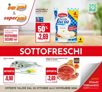 Volantino Pan Sottofreschi e promo app dal 22/10 fino al 1/11/2026