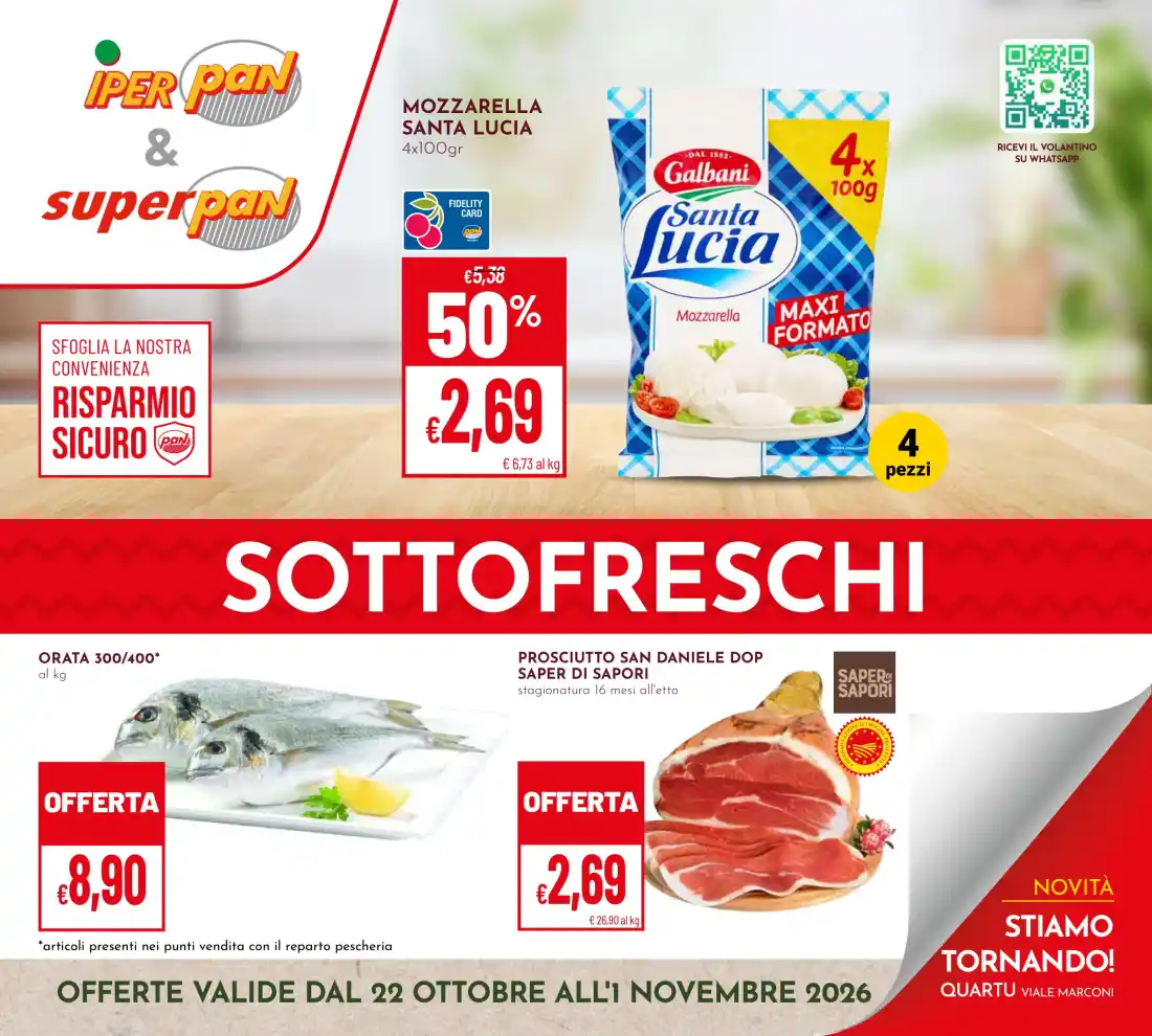 Volantino Pan Sottofreschi e promo app dal 22/10 fino al 1/11/2026
