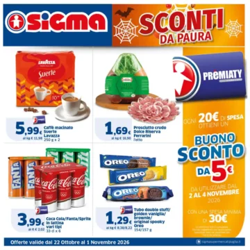 Volantino Sigma Sconti da Paura dal 22/10 fino al 1/11/2026
