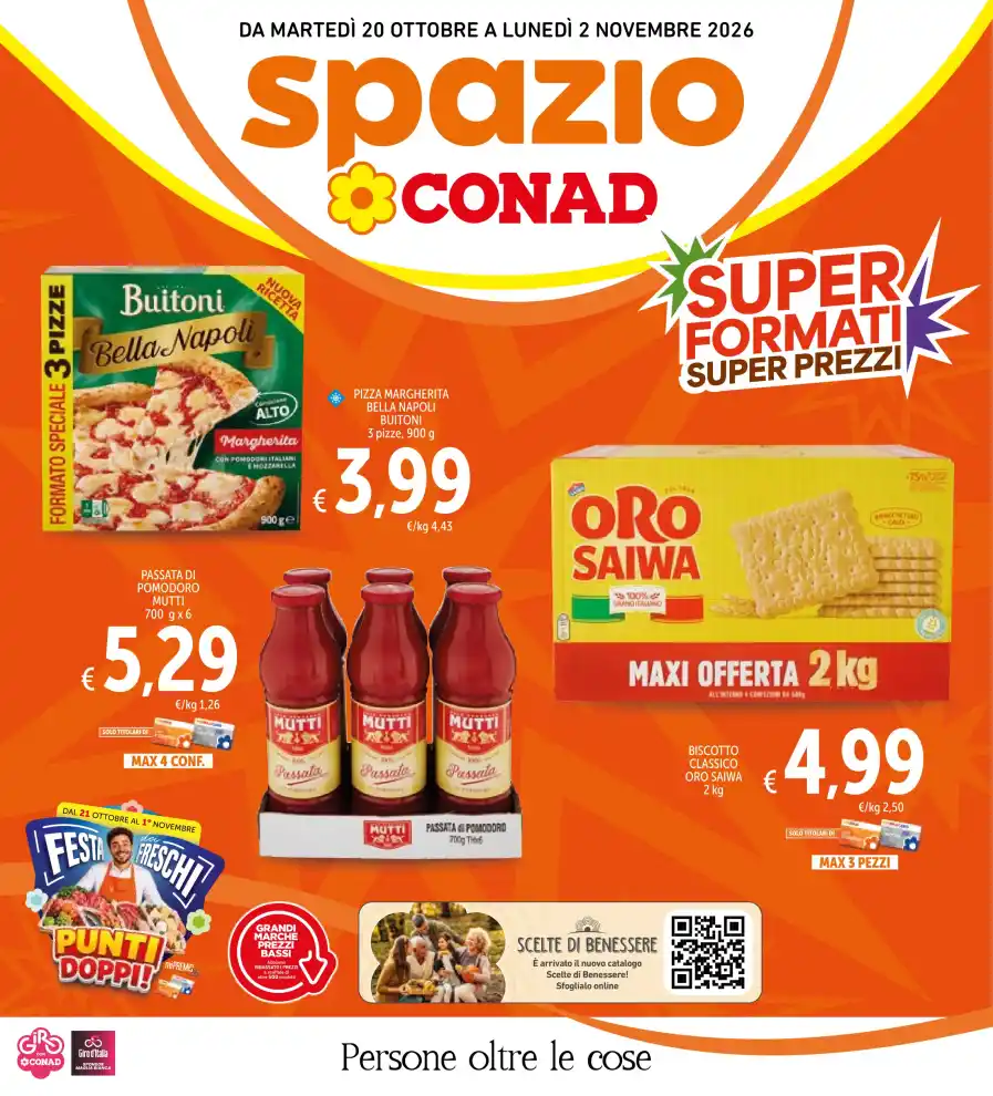 Volantino Spazio Conad Super formati super prezzi dal 20/10 fino al 2/11/2026