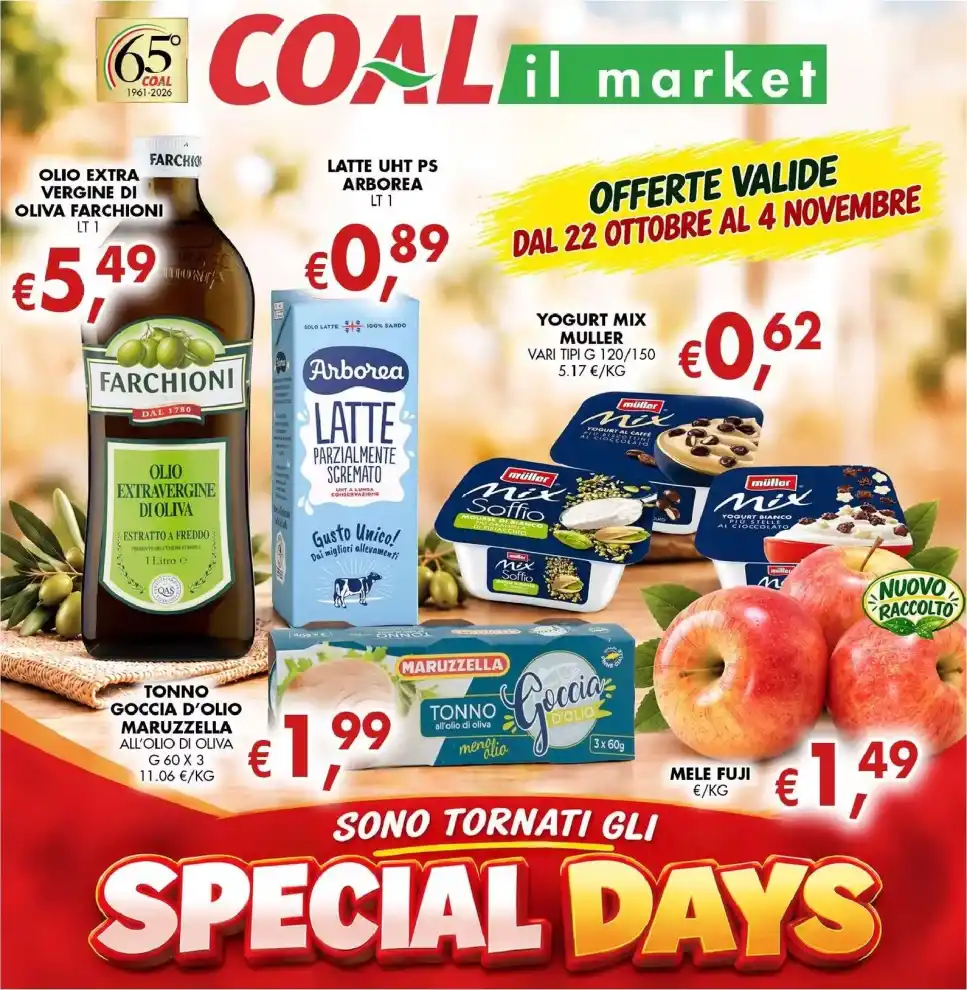 Volantino Coal Special Days dal 22/10 fino al 4/11/2026