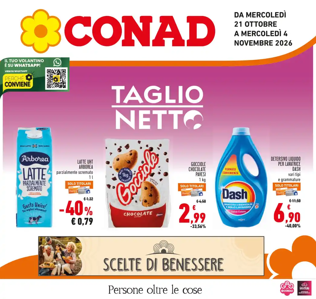 Volantino Conad Taglio netto dal 21/10 fino al 4/11/2026