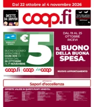 Volantino Coop Sapori d’eccellenza dal 22/10 fino al 4/11/2026 Volantino Coop Sapori d’eccellenza dal 22/10 fino al 4/11/2026