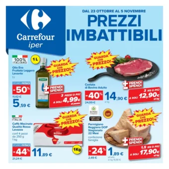 Volantino Carrefour Prezzi Imbattibili dal 23/10 fino al 5/11/2026