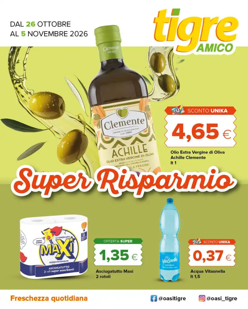 Volantino Tigre Amico Super Risparmio dal 26/10 fino al 5/11/2026