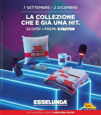 Volantino Esselunga X Factor 2026 dal 7/9 fino al 2/12/2026