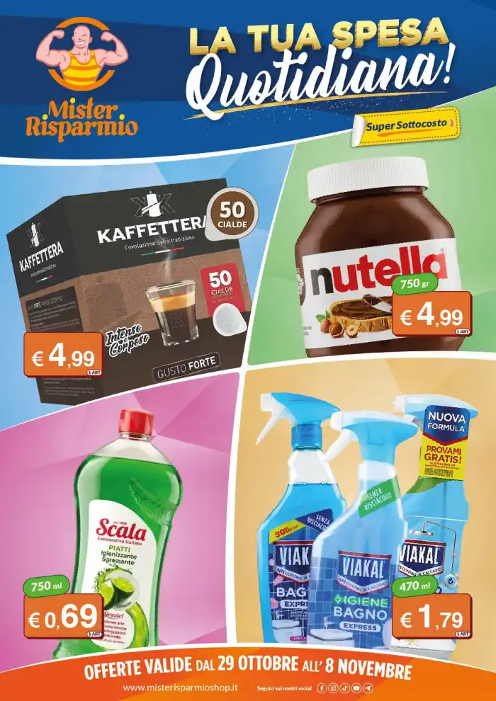 Volantino Mister Risparmio La tua spesa quotidiana dal 29/10 fino al 8/11/2026