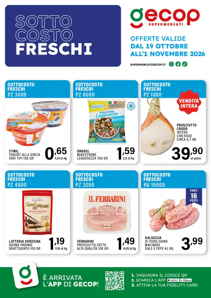 Volantino Gecop Sottocosto Freschi dal 19/10 fino al 1/11/2026