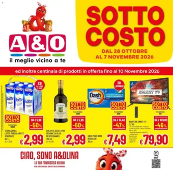 Volantino A&O Sotto Costo dal 28/10 fino al 7/11/2026