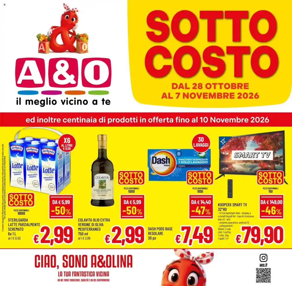 Volantino A&O Sotto Costo dal 28/10 fino al 7/11/2026
