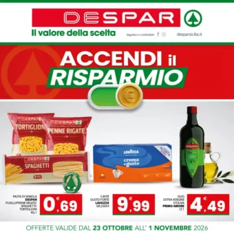Volantino Despar Sicilia Accendi il risparmio dal 23/10 fino al 1/11/2026