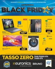 Volantino Euronics Bruno Black Friday dal 29/10 fino al 11/11/2026 Volantino Euronics Bruno Black Friday dal 29/10 fino al 11/11/2026