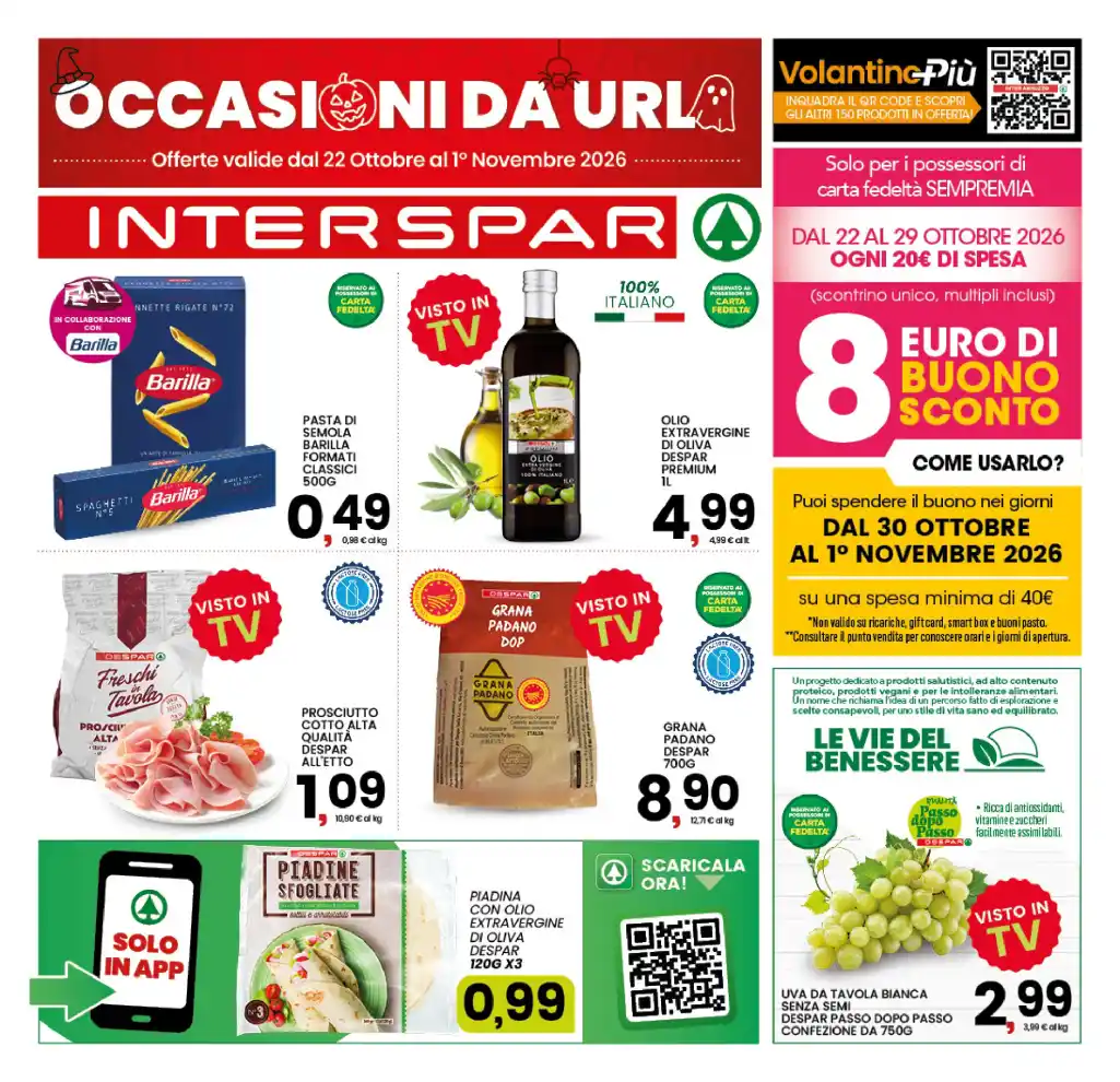 Volantino Interspar Occasioni da urlo dal 22/10 fino al 1/11/2026