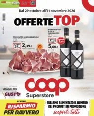 Volantino Coop Offerte Top dal 29/10 fino al 11/11/2026
