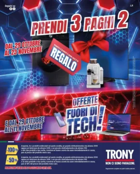 Volantino Trony Fuori di Tech dal 29/10 fino al 11/11/2026